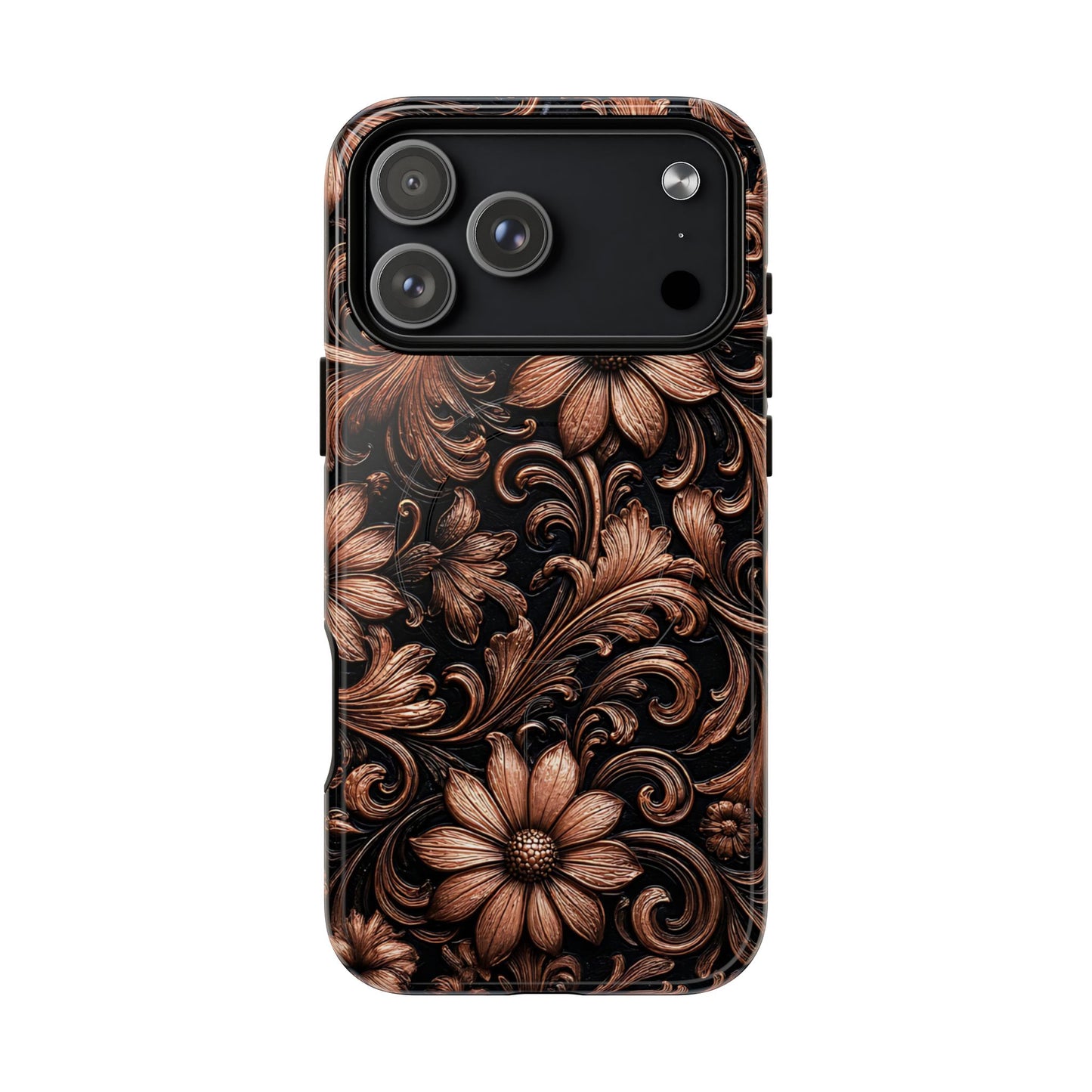 Rose Gold Floral Magnetic Case