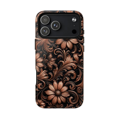 Rose Gold Floral Magnetic Case
