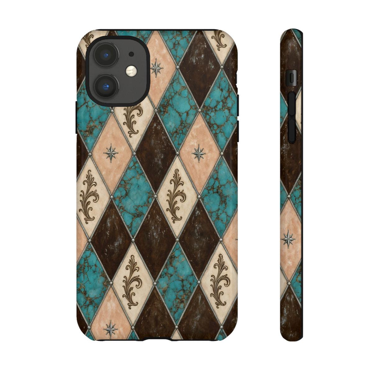 Turquoise Harlequin Tough Case