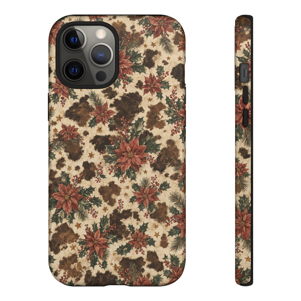 Cowhide Poinsettia Tough Case