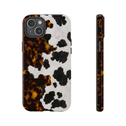 Tortoiseshell + Cowhide Tough Case