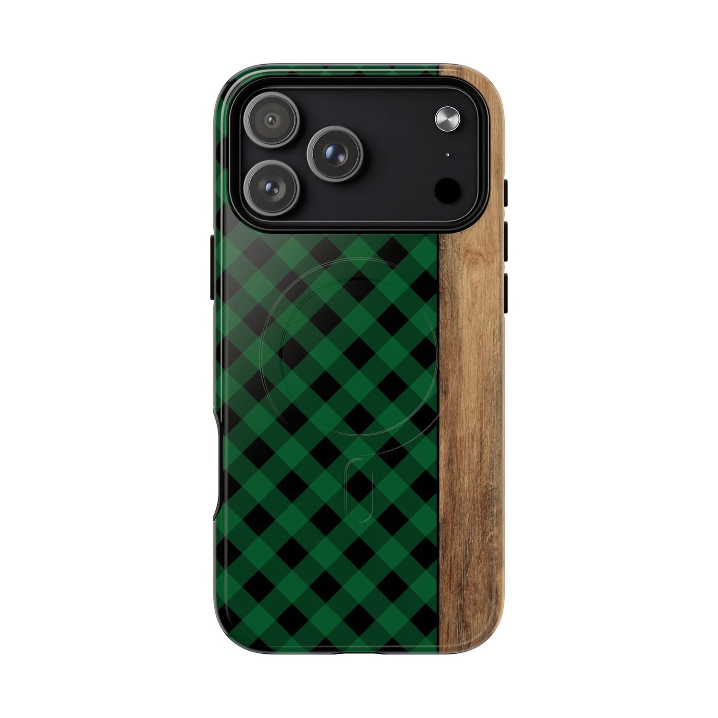 Green Plaid Magnetic Case