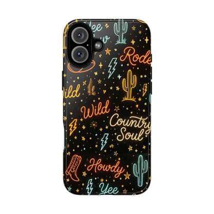 Neon Western Script Tough Case