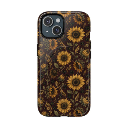 Burgundy Sunflowers Magnetic Case