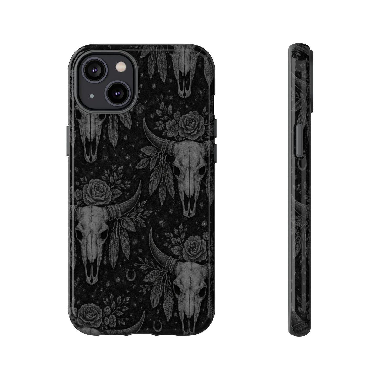 Western Noir Bull Skulls Tough Case