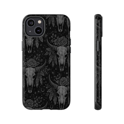 Western Noir Bull Skulls Tough Case