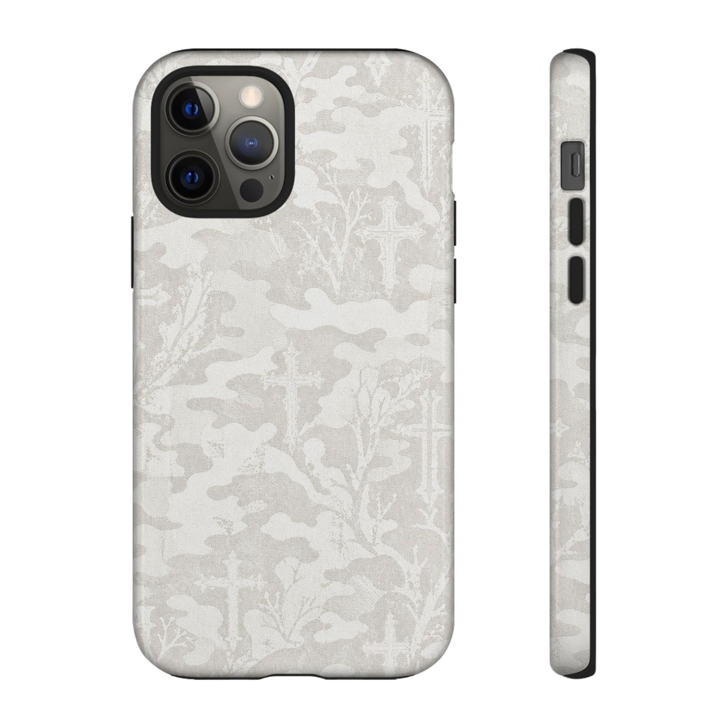 White Camo Cross Tough Case