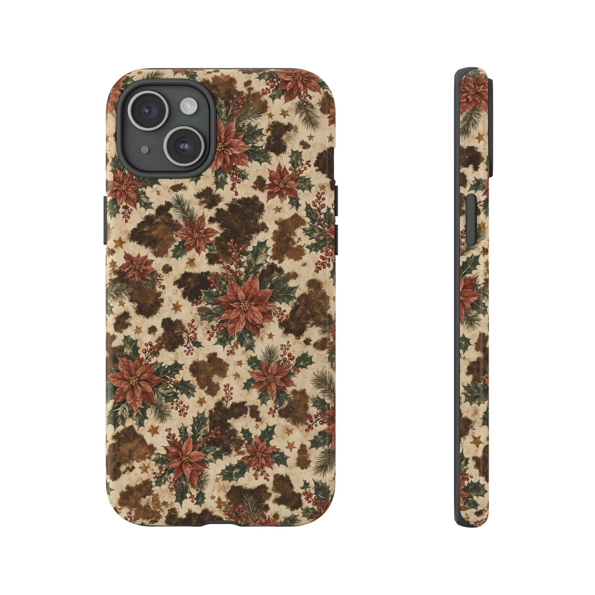 Cowhide Poinsettia Tough Case