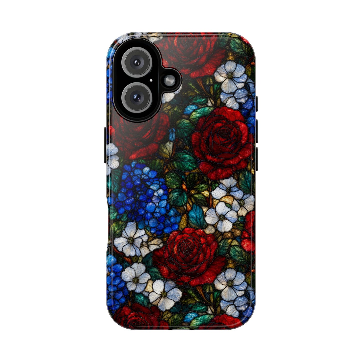 Patriotic Floral Glass Tough Case
