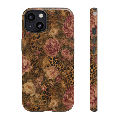 Leopard Floral Tough Case