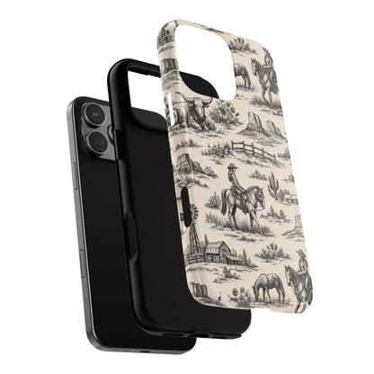 Western Toile Black Magnetic Case