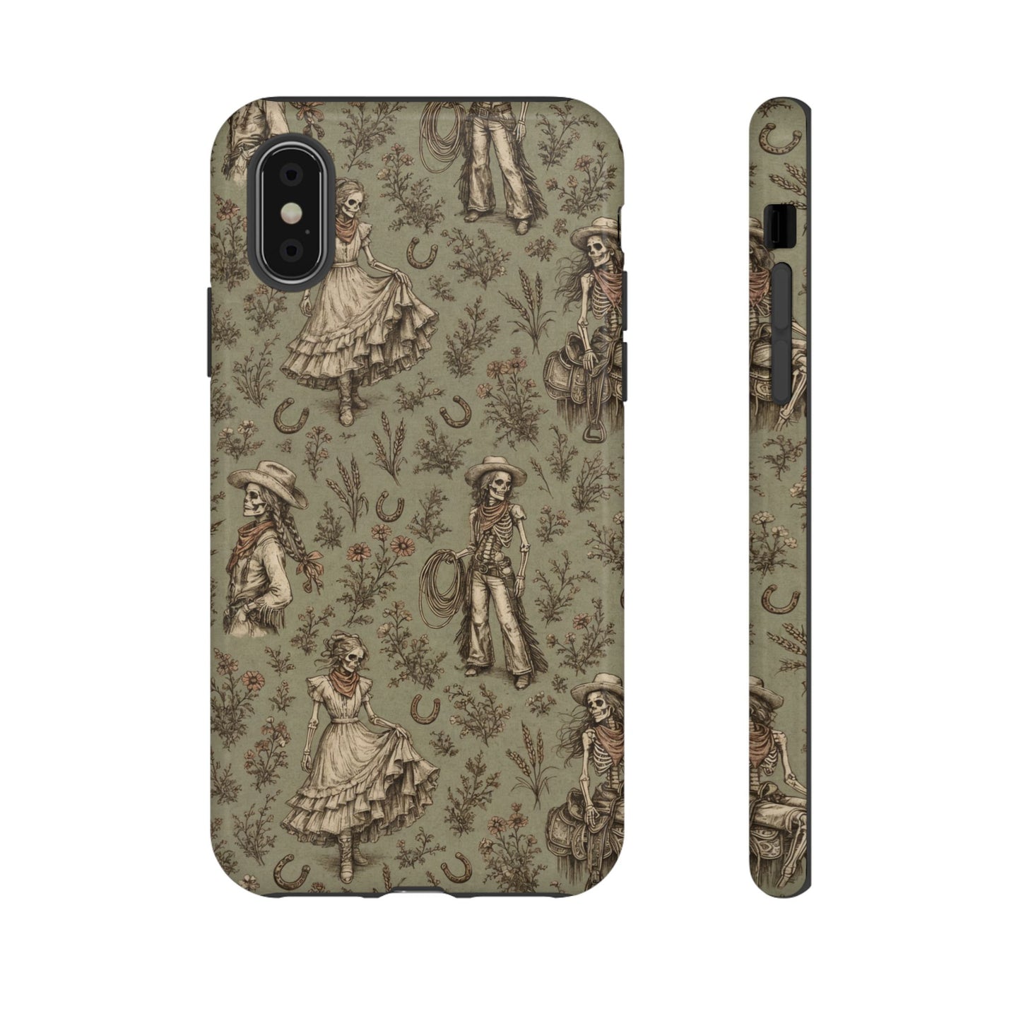 Skeleton Cowgirl Toile Tough Case