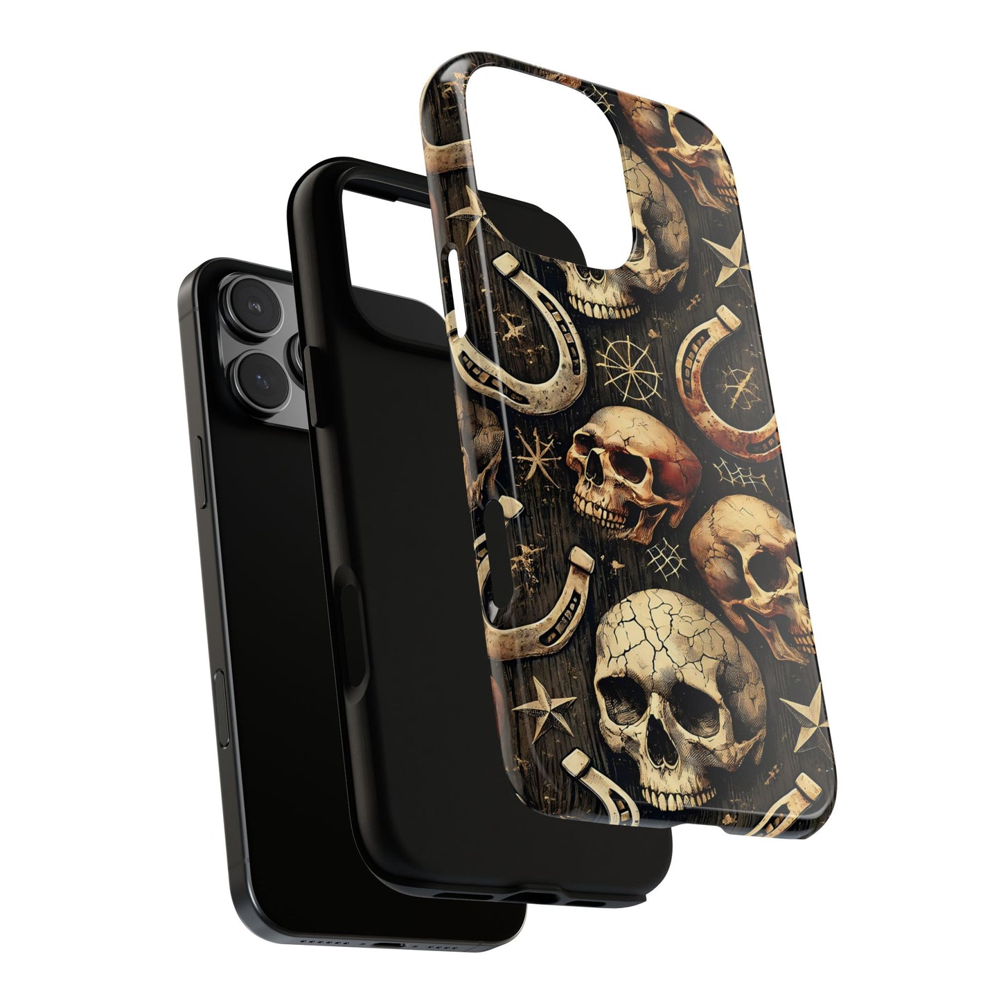 Skulls Horseshoes Dark Tough Phone Case