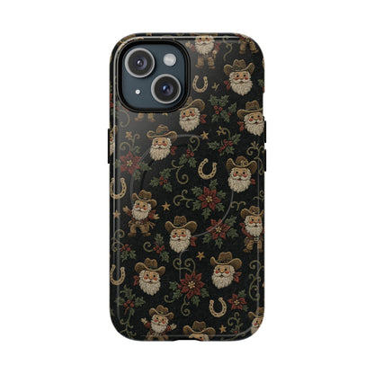 Stitched Cowboy Santa Magnetic Case