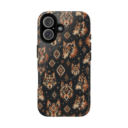Aztec Wolves Magnetic Case