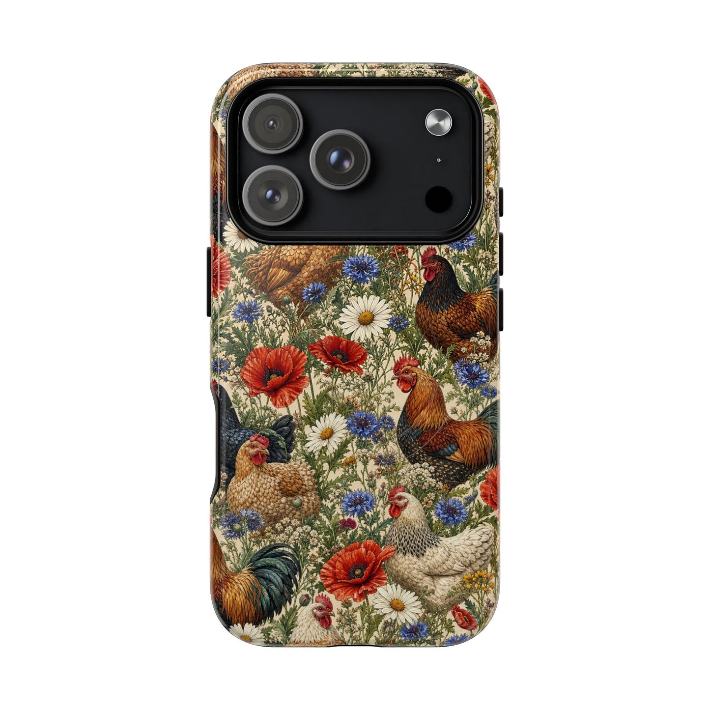 Patriotic Floral Chickens Magnetic Case