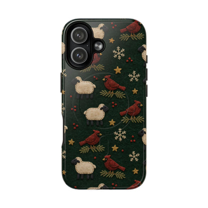 Felt Sheep Cardinals Magnetic Case