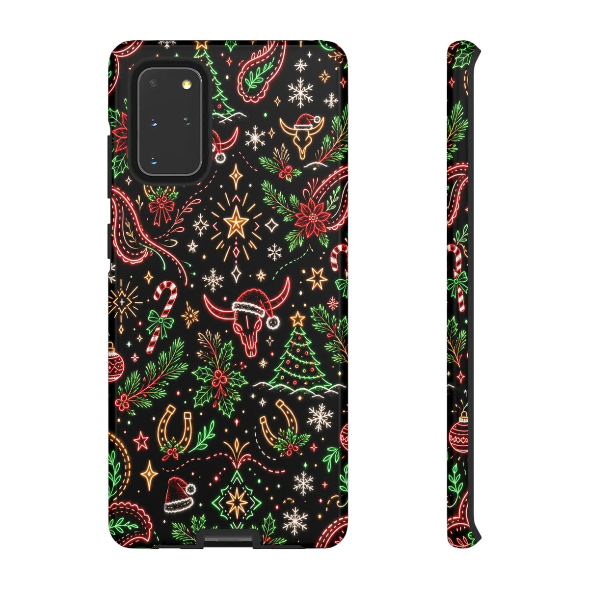 Neon Christmas Skulls Tough Case