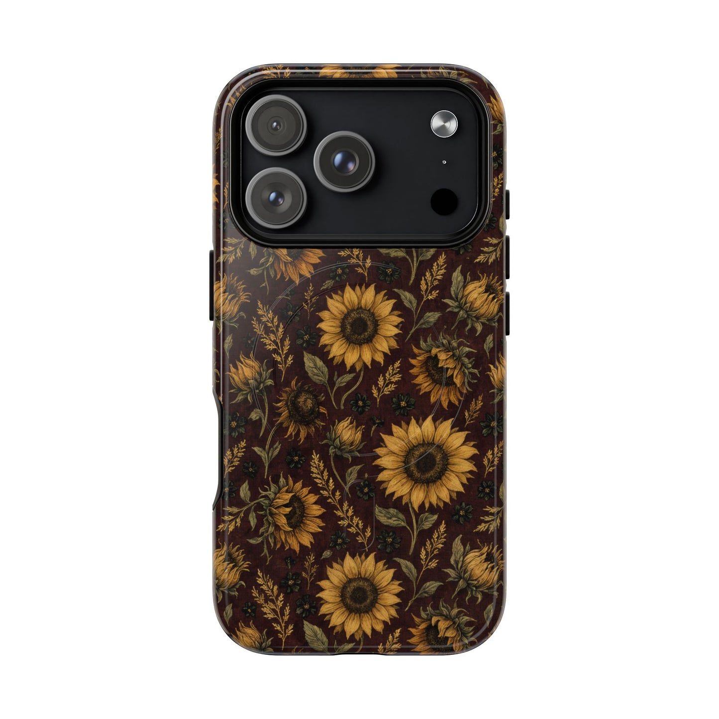 Burgundy Sunflowers Magnetic Case