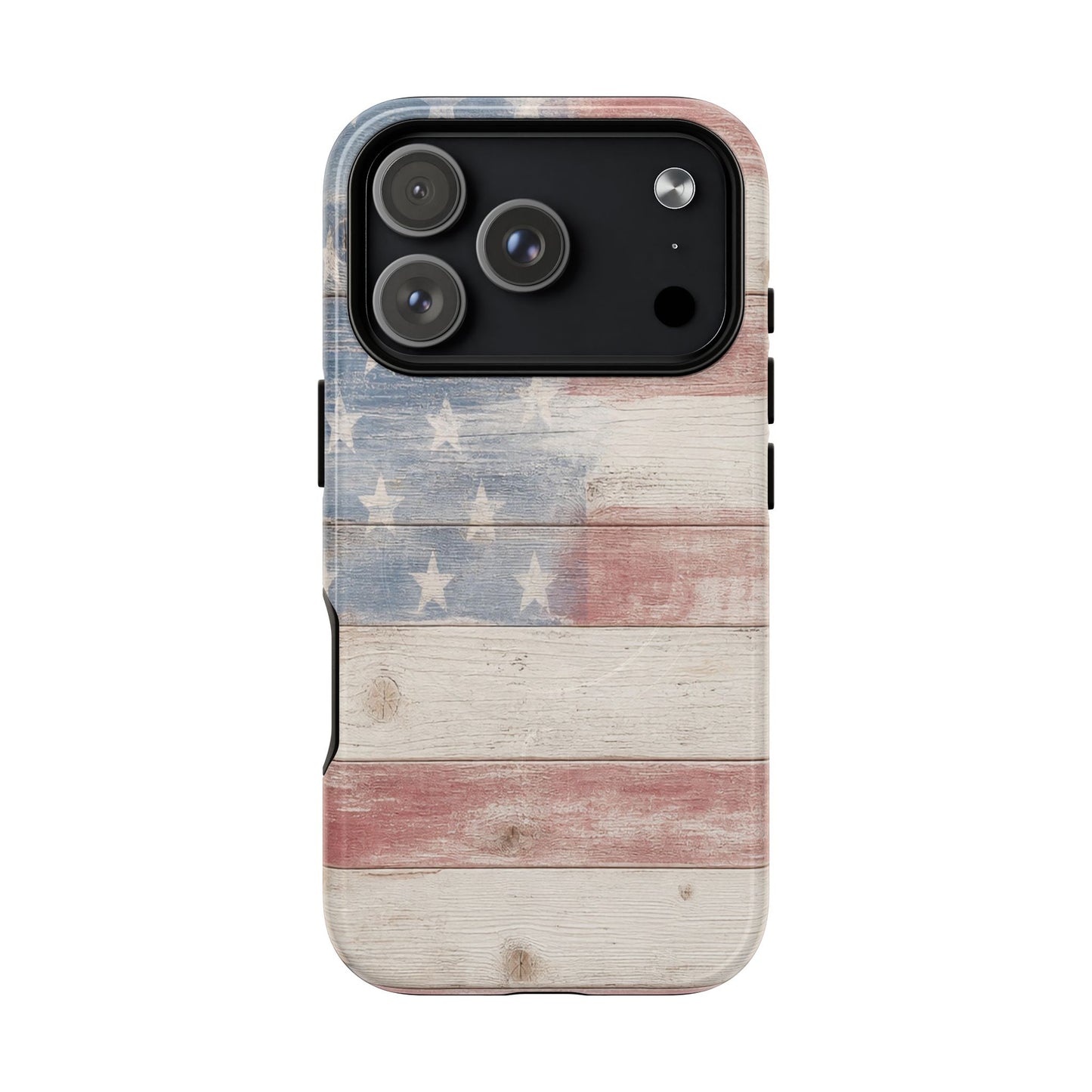 White Wood Flag Magnetic Case