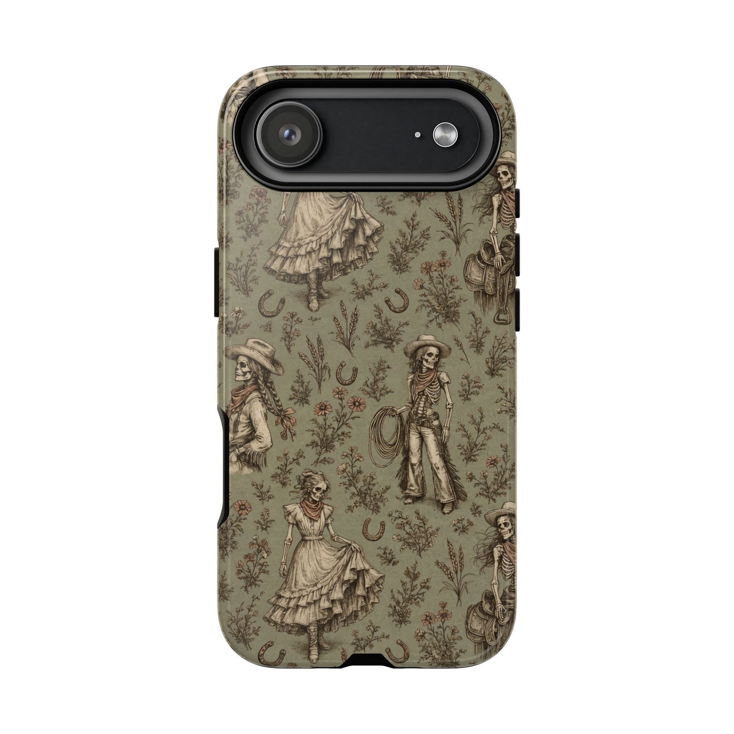 Skeleton Cowgirl Toile Tough Case
