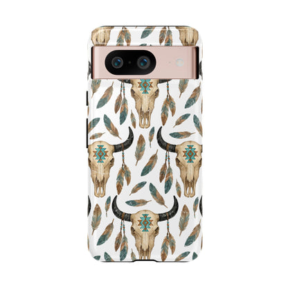 Aztec Feather Skull Tough Case