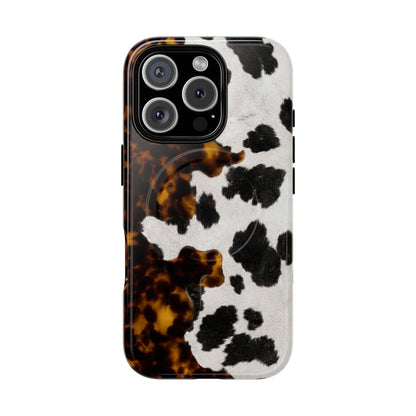 Tortoiseshell + Cowhide Magnetic Case