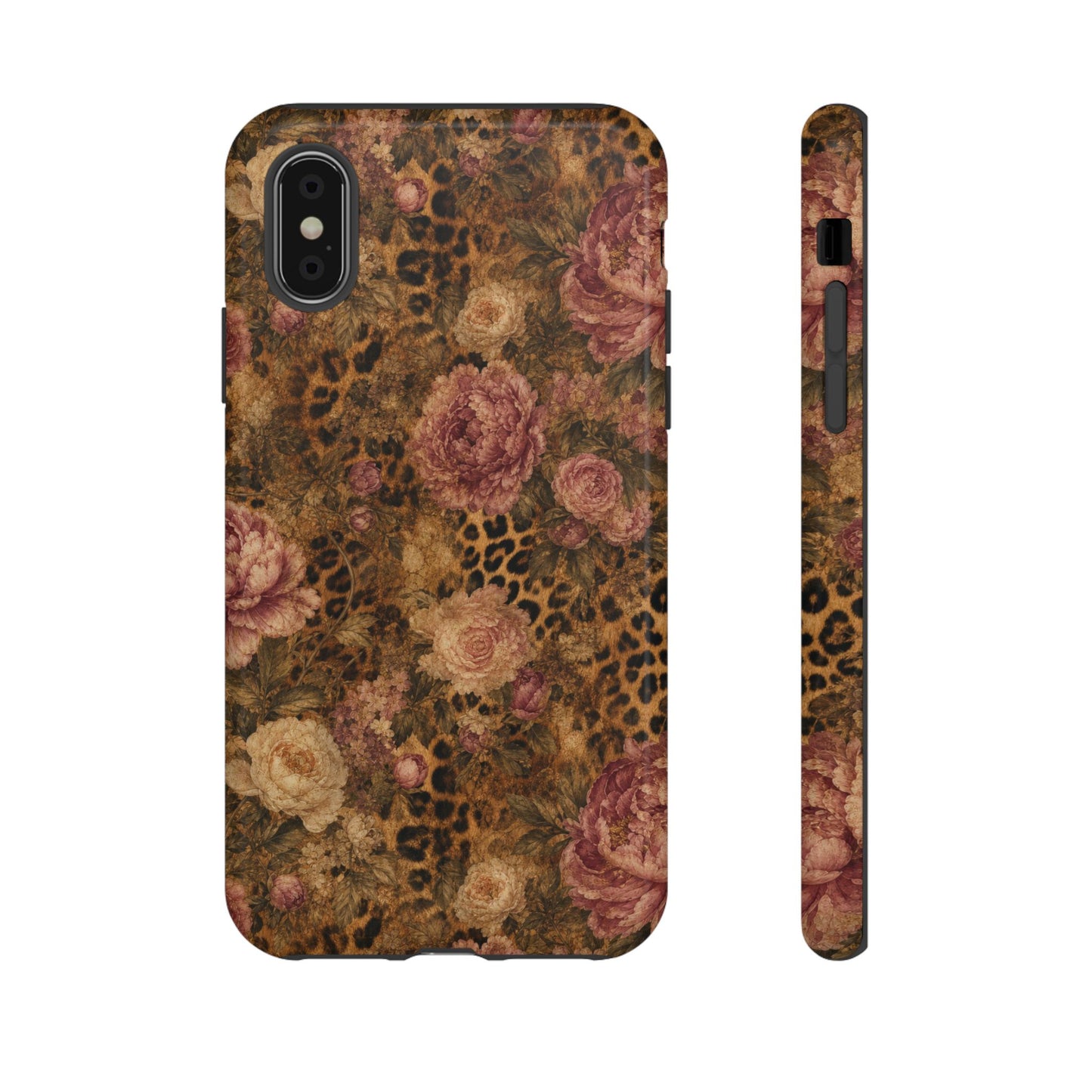 Leopard Floral Tough Case