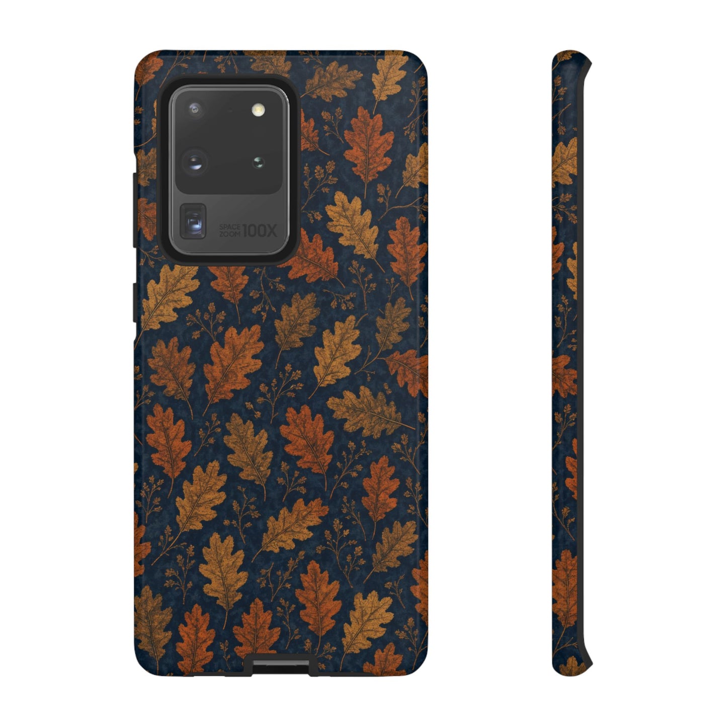 Navy Autumn Leaves Tough Case