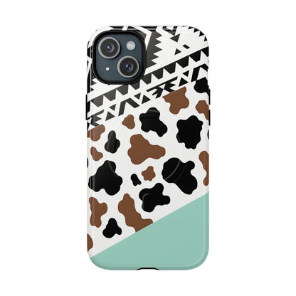 Mint Aztec Cowhide Magnetic Case