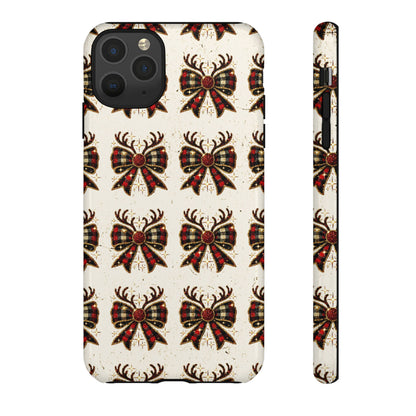 Christmas Antlers + Bows Tough Case