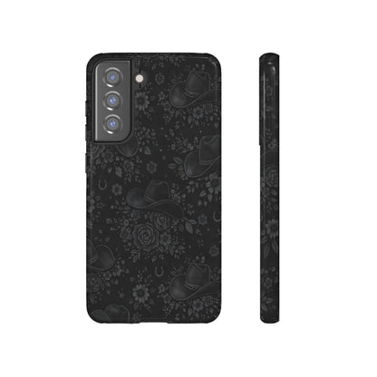 Western Noir Floral Hats Tough Case