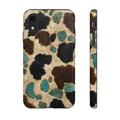 Turquoise Cowhide Tough Case