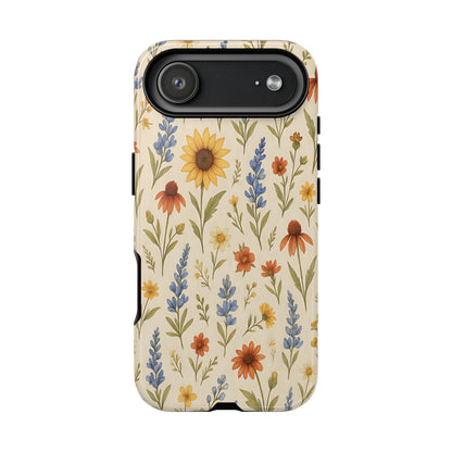 Rustic Wildflowers Tough Phone Case
