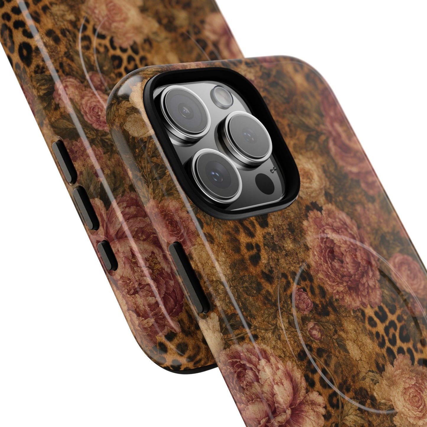 Leopard Floral Magnetic Case