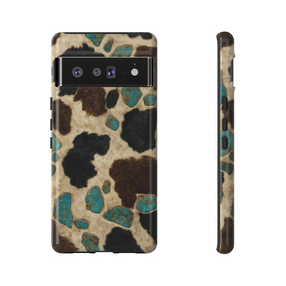Turquoise Cowhide Tough Case