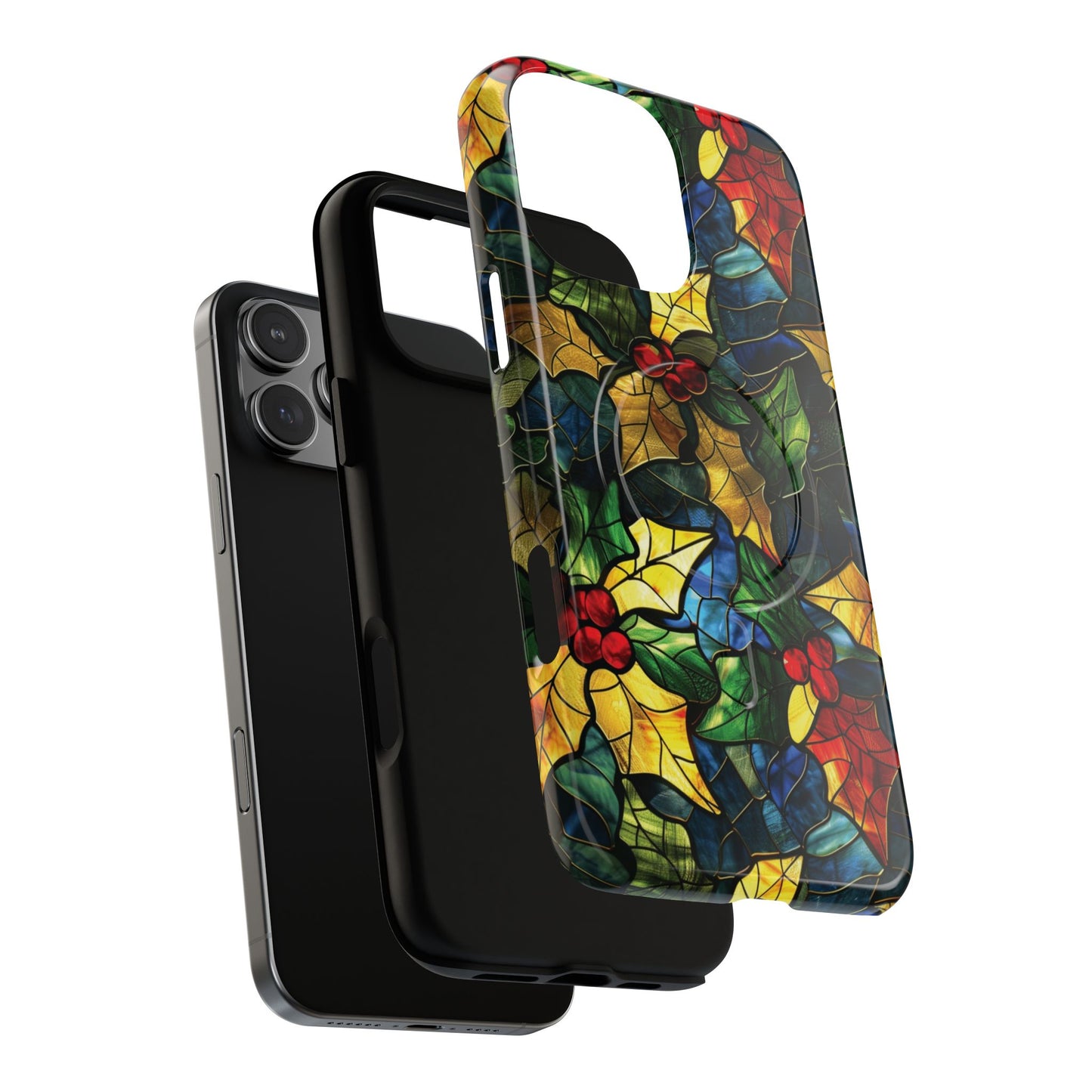 Stained Glass Holly Magnetic Case