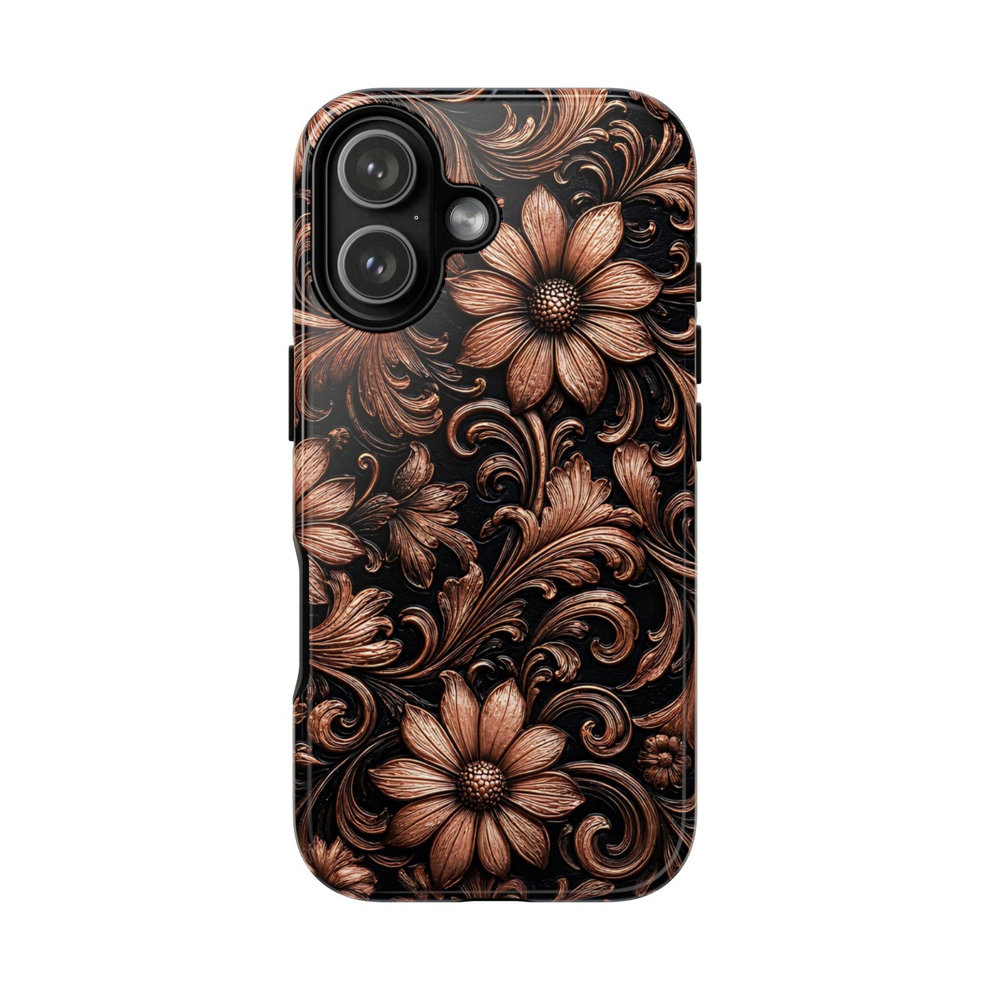 Rose Gold Floral Tough Case