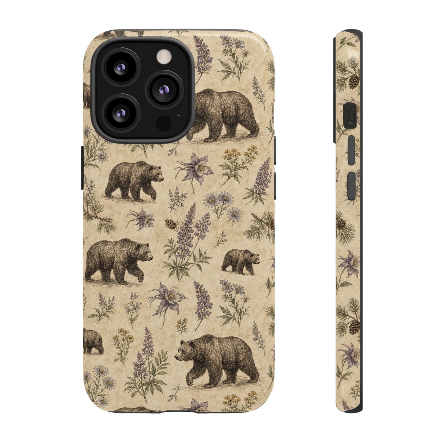 Floral Bear Tough Case