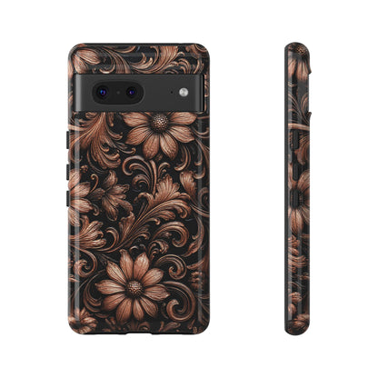 Rose Gold Floral Tough Case