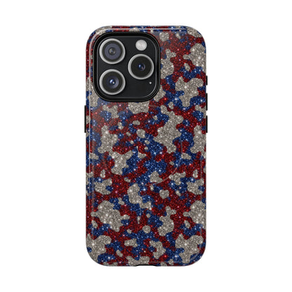 USA Cowhide Glitter Magnetic Case
