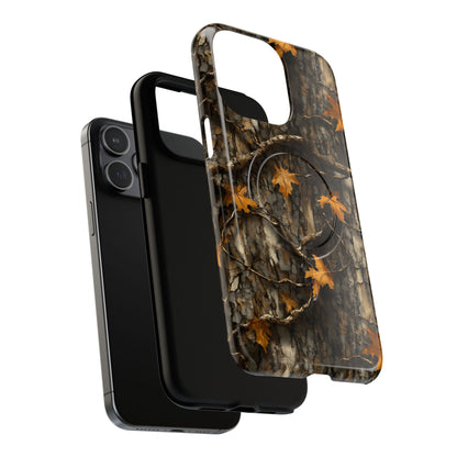 Orange Leaf Tree Camo Magnetic Case