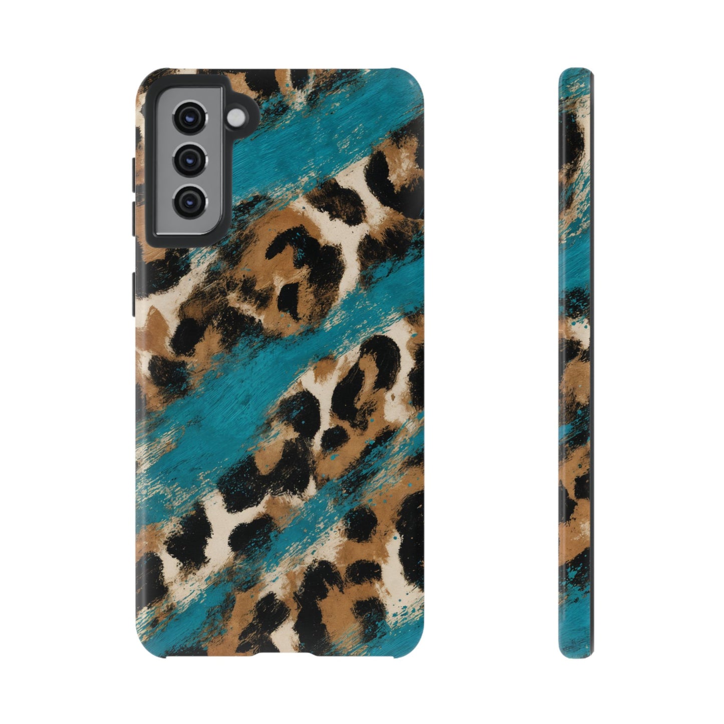 Turquoise Leopard Tough Case