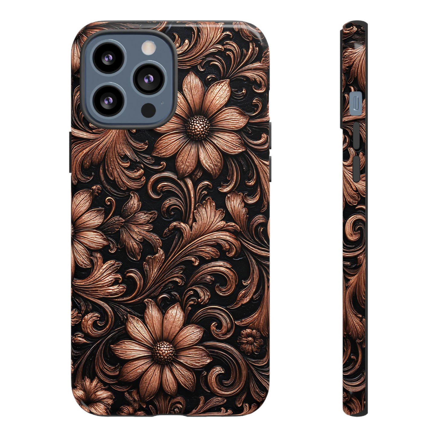 Rose Gold Floral Tough Case