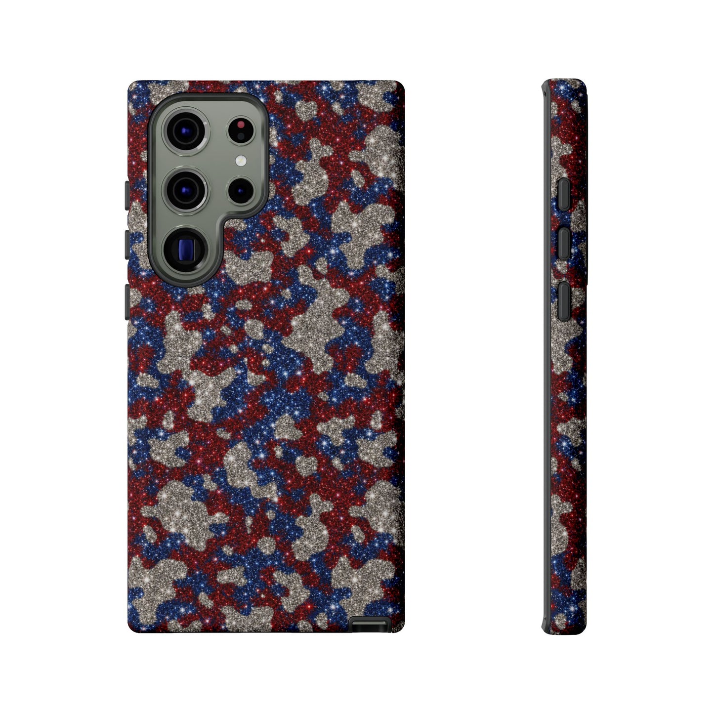 USA Cowhide Glitter Tough Case