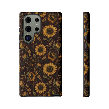 Burgundy Sunflowers Tough Case