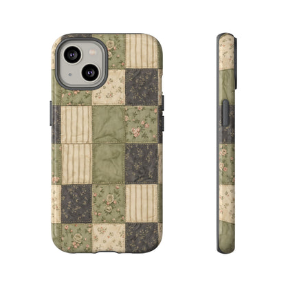 Sage Floral Patchwork Tough Case