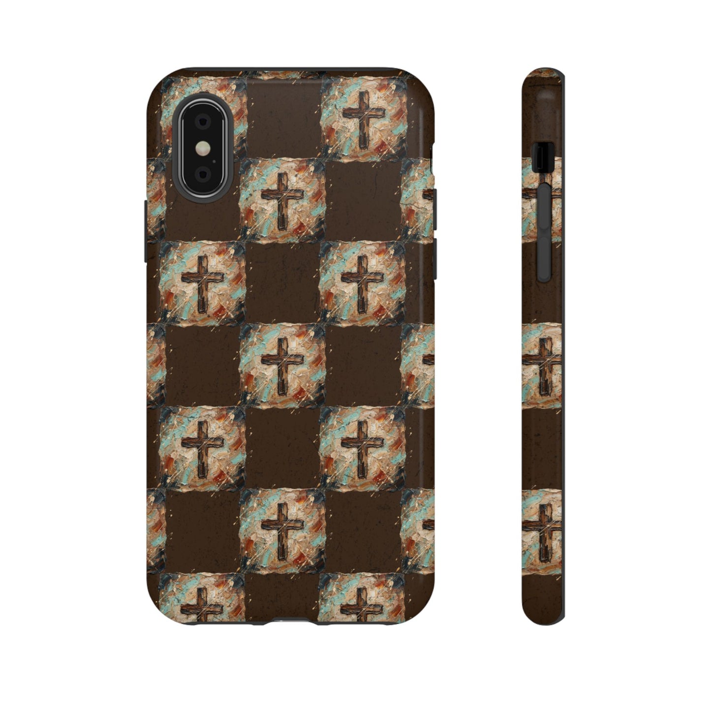 Checker Painted Cross Tough Case