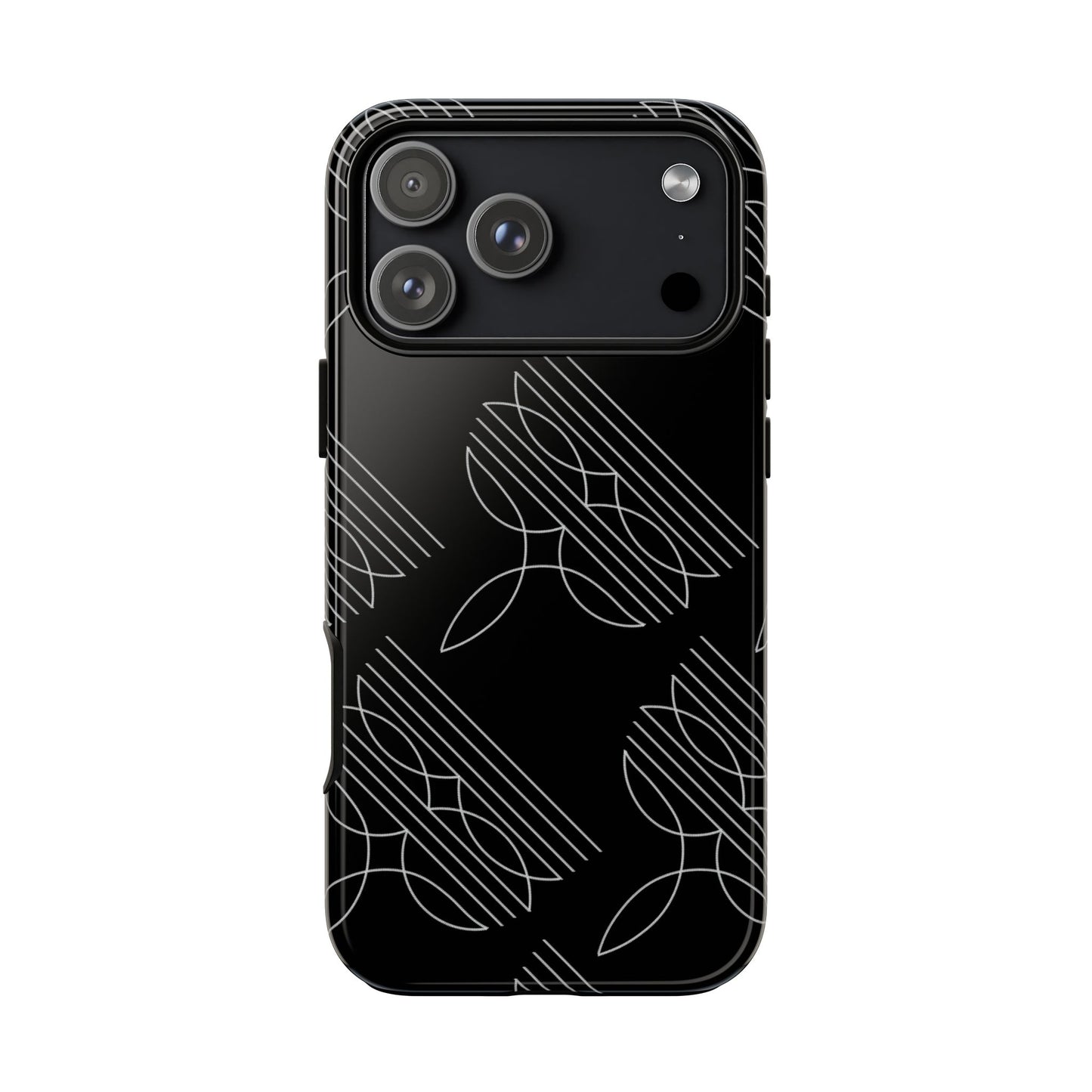 Boot Stitch Pattern Tough Phone Case-Black