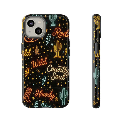 Neon Western Script Tough Case